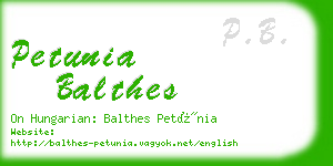 petunia balthes business card